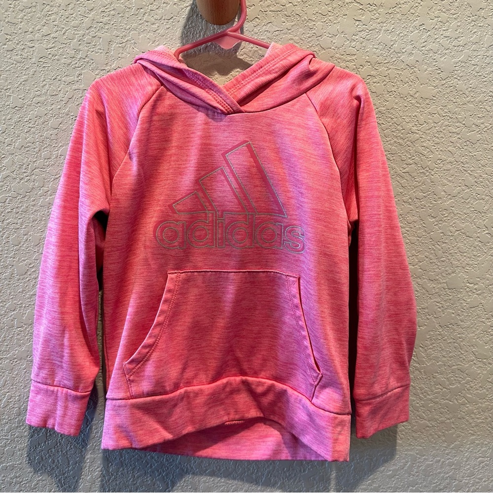 Adidas Pink Hoodie Sweatshirt - Size 4T